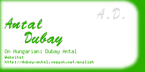 antal dubay business card